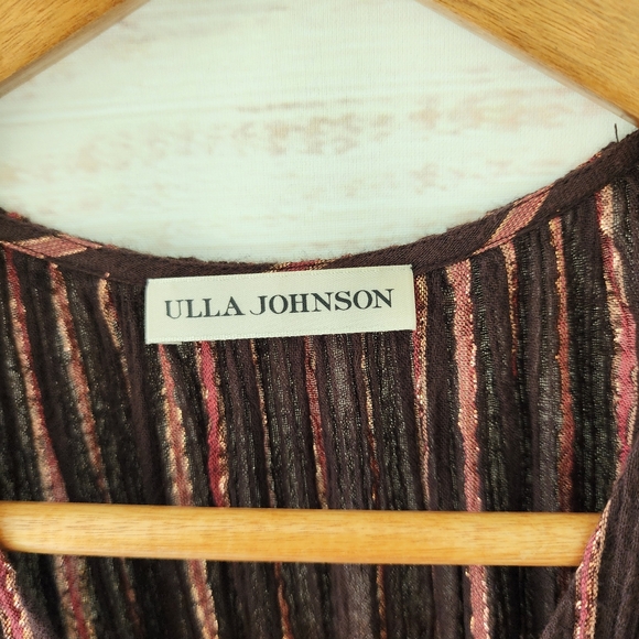 Ulla Johnson Zaria Metallic Striped Cotton And Lurex Dress Sizd 0 - Picture 10 of 16